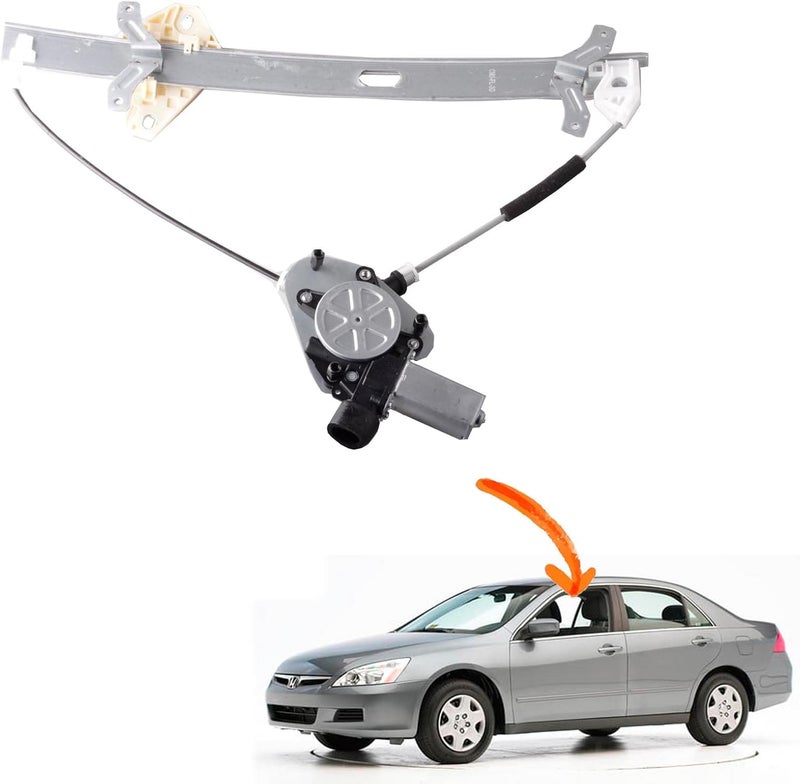 Predep Front Left Driver Side Power Window Regulator with Motor Assembly Compatible for Honda Accord 2003-2007 Replacement 741-306, 72250SDAA02 - Image 1